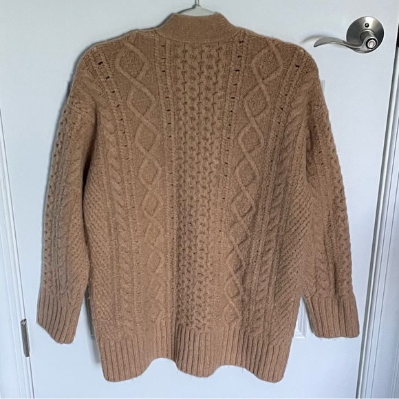 J. Crew relaxed stretch merino cable-knit sweater boyfriend fit 47588 - Picture 9 of 16